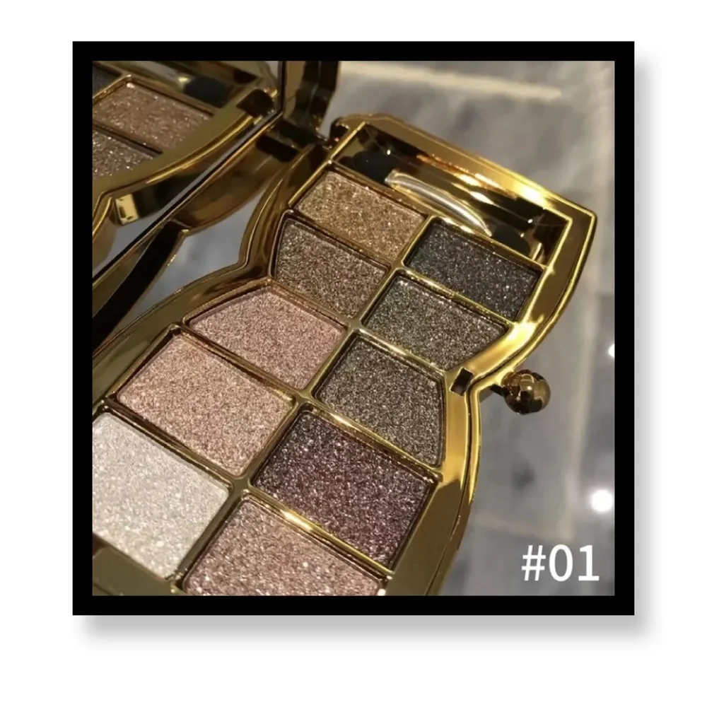 New in Box-10 Color Luxuary Shimmer Eyeshadow Palette - Gold and Brown Shades
